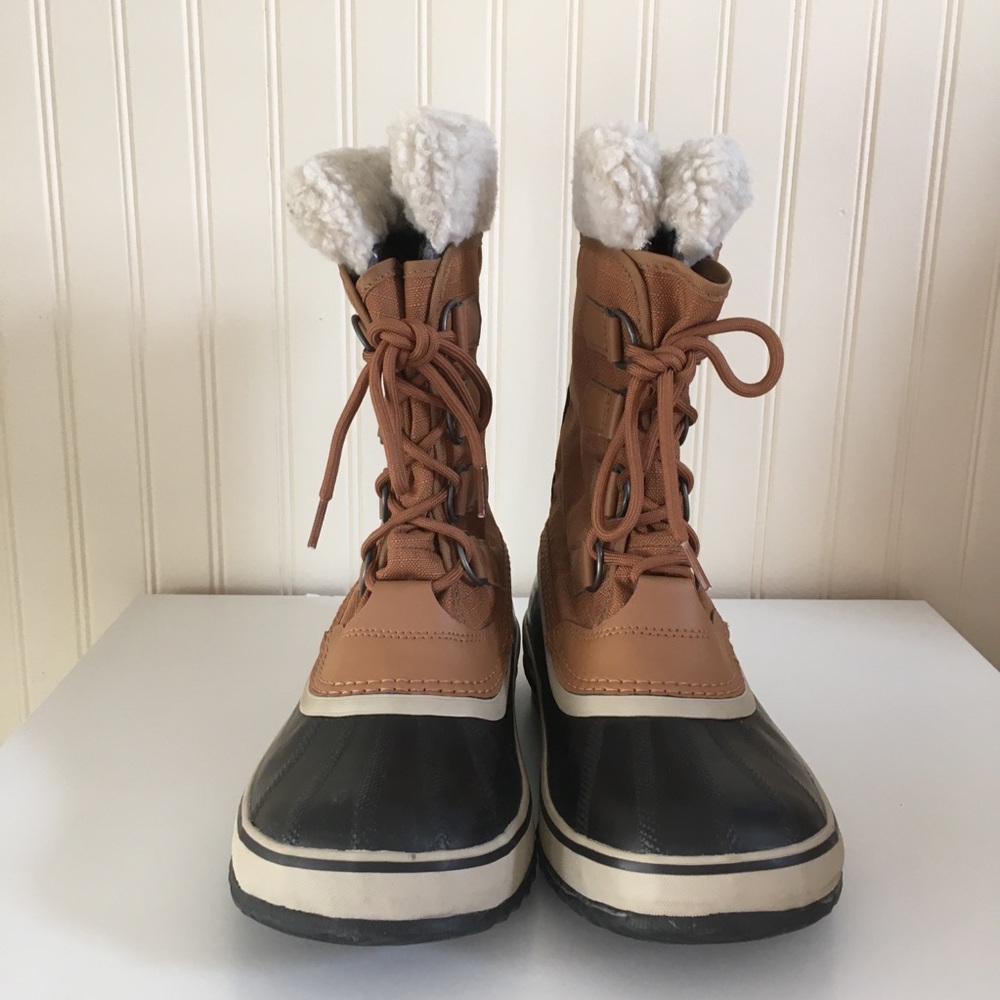Sorel women's brown black Winter Carnival waterproof boots size 9 GUC - Picture 3 of 11